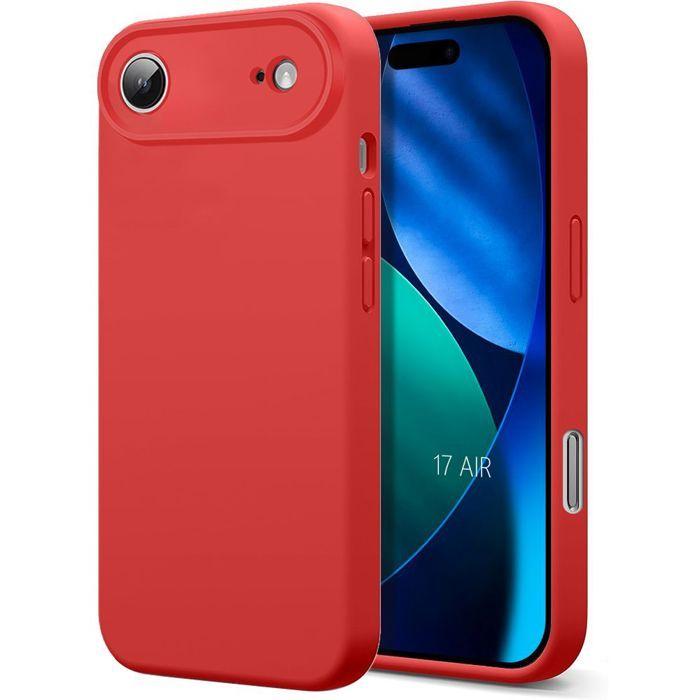 Coque de Téléphone - BOOLING - pour iPhone Air - Silicone Souple Anti-Rayures - Rouge - Élégante