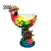 Hand Painted Resin Animal Figurine 3D Tropical Ocean Theme Glass Cup, Art Parrot And Personalized Holiday Presents Turtle Design, Decorative Colorful