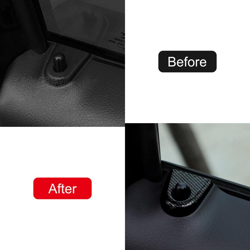For Mercedes-Benz Vito W447 & V-Class 2014-2024 Car Door Lock Pin Cover Trim Carbon Fiber Printed Interior Accessories