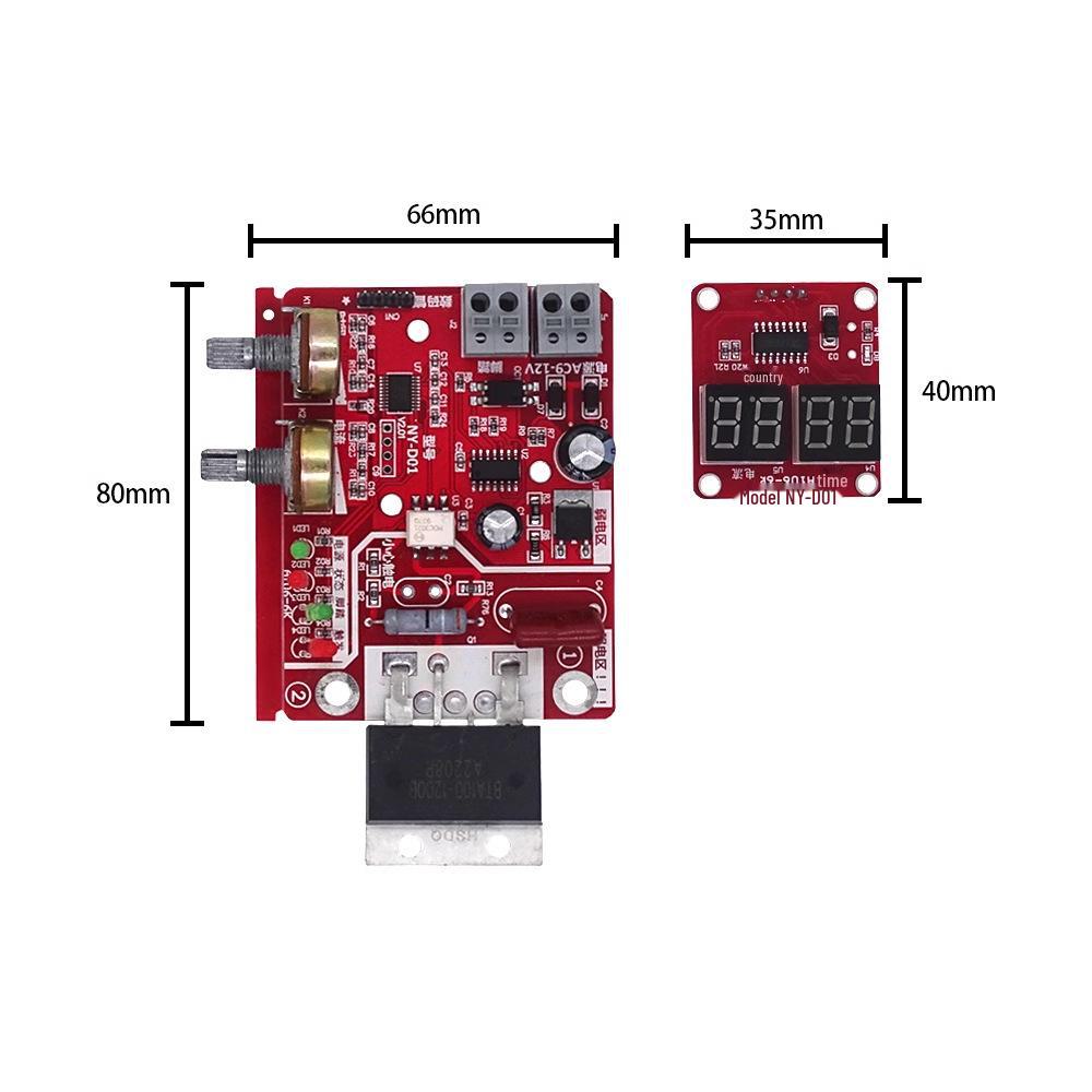 Панель управления точечной сваркой NY-D01: Регулировка времени и тока с помощью цифрового дисплея