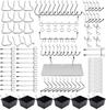 Perforated Board Hook Set, 156 Pieces, 25mm, Steel