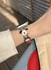 Совместимо с Apple Watch 11, iWatch 10-го поколения и Xiaomi 89 Pro: Кожаный ремешок с пэчворком «Щенки», модель 987654E.