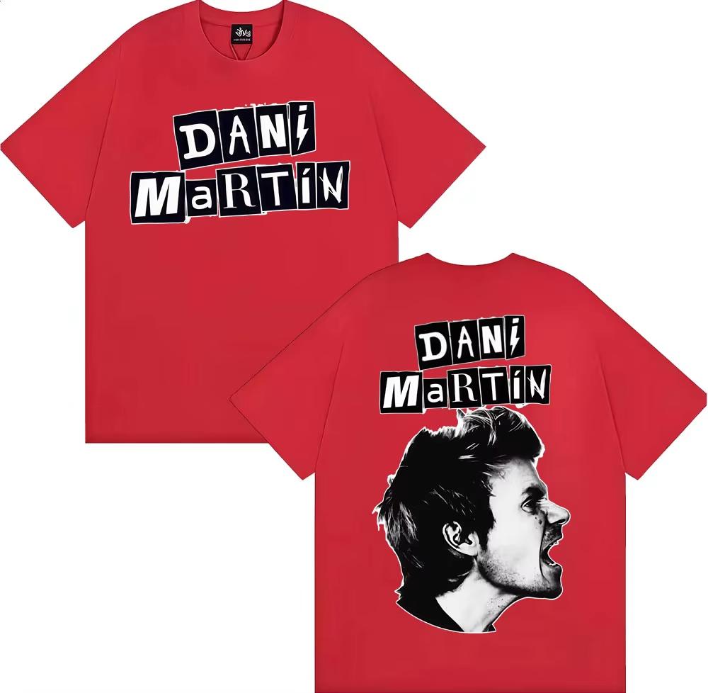 Dani Martin Gira 25 Ptos Años 2026 Merch Tshirts Men Fashion Casual High Quality T Shirt Hip Hop Style Streetwear cotton Top