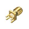 10Pcs 1.6mm SMA Female Jack Solder Nut Edge PCB Clip Straight Mount Gold Plated RF Connector Receptacle Solder