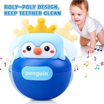 Игрушки для прорезывания зубов Penguin Roly Poly для детей от 6 до 12 месяцев, нетоксичны и не содержат BPA
