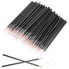 One Hundred Pack Disposable Eyeliner Brushes - Ultra-Fine Point Applicators, Black Cosmetic Eye Wands For Precise Makeup Application
