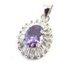 Les Trésors De Lily [M6487] - Серебряный кулон "Сисси" аметист (родиевое покрытие) - 13х11 мм