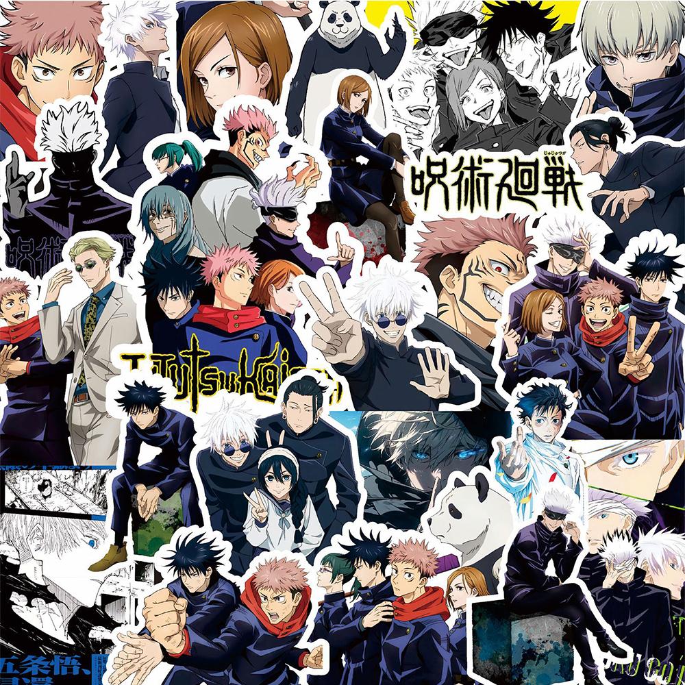 80 шт. Мультяшные наклейки Аниме Jujutsu Kaisen Водонепроницаемые Наклейки на Автомобиль Мотоцикл Багаж Шлем Крутая Наклейка для Детей Классическая Игрушка