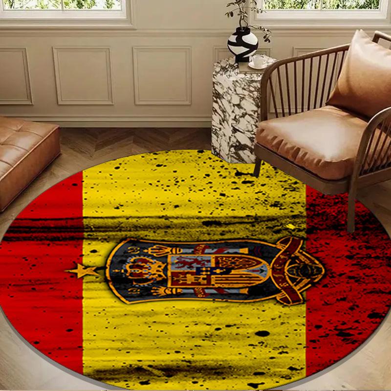 1PC rug Spain FC Crest Round mat Home Decor, Chair rug For livingroom,Bedroom, doormat home decor Birthday Gift Christmas Gifts