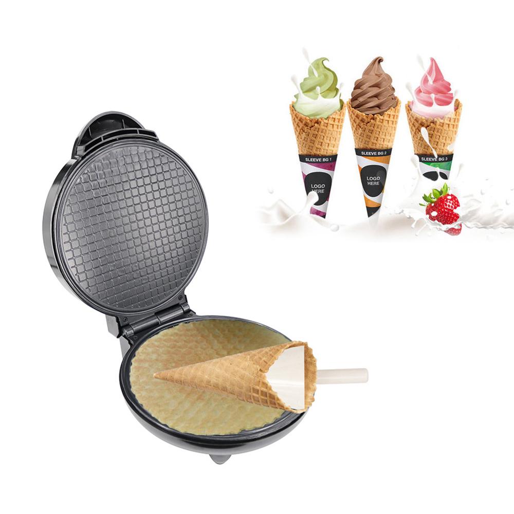 Double Sided Pancake Maker 8.3in Multifunctional Crisp Omelet Pan Ice Cream Cone Machine Nonstick Easy to Clean 220V