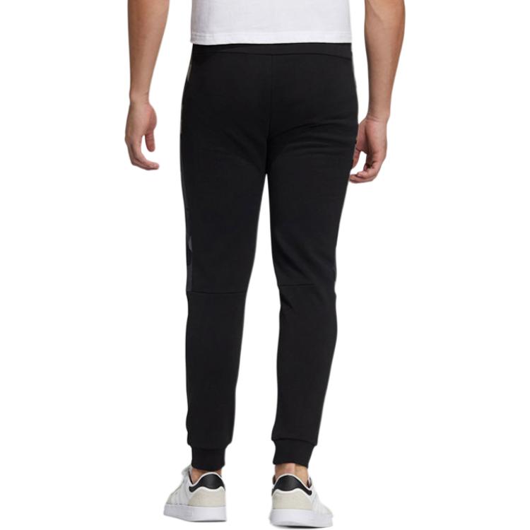adidas Трикотажные спортивные брюки Neo Camouflage Print Color Block, мужские штаны, черные HA1488
