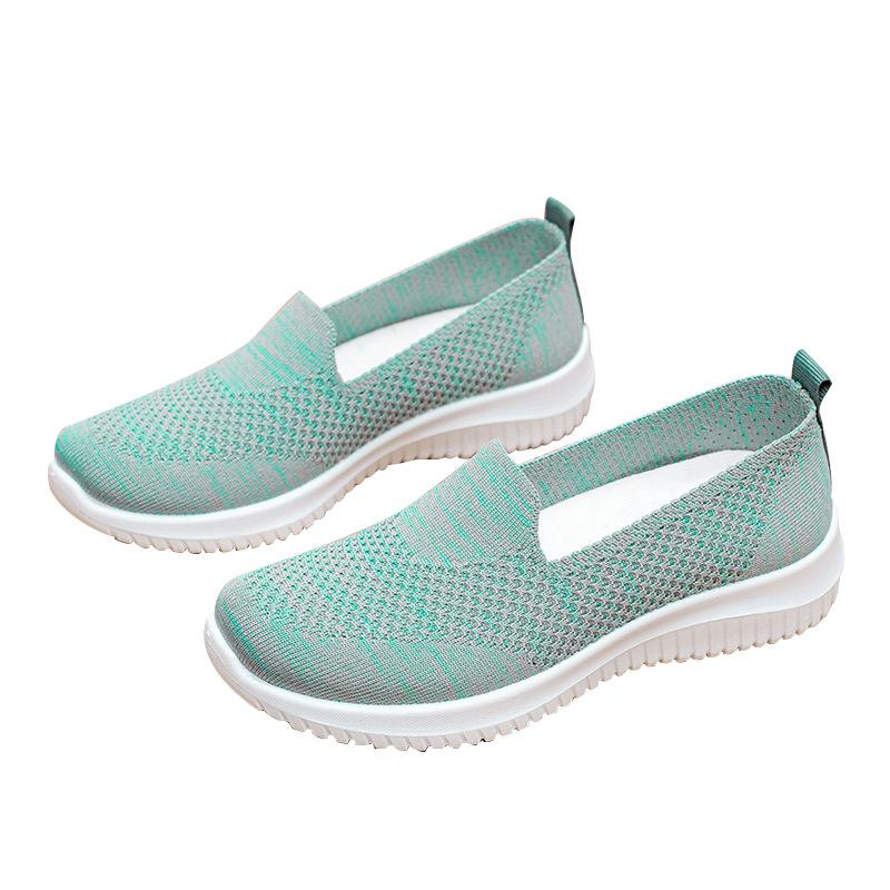 Women's Casual Flats Shoes Outdoor Lightweight Walking Shoes Summer Comfortable Breathable Mesh Shoes New Hollowing Shoes