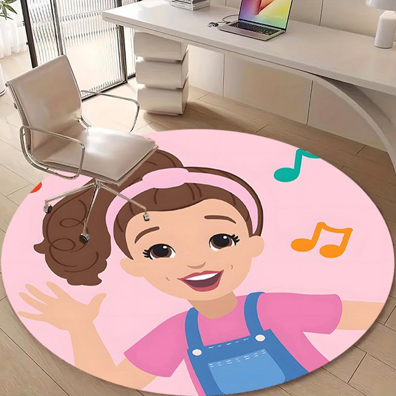 1pc Ms Rachel4 Design Printed Area Round Carpet for Bedroom Living Room Home Decor Rugs Mat Non Slip Mat Rug for Bedside
