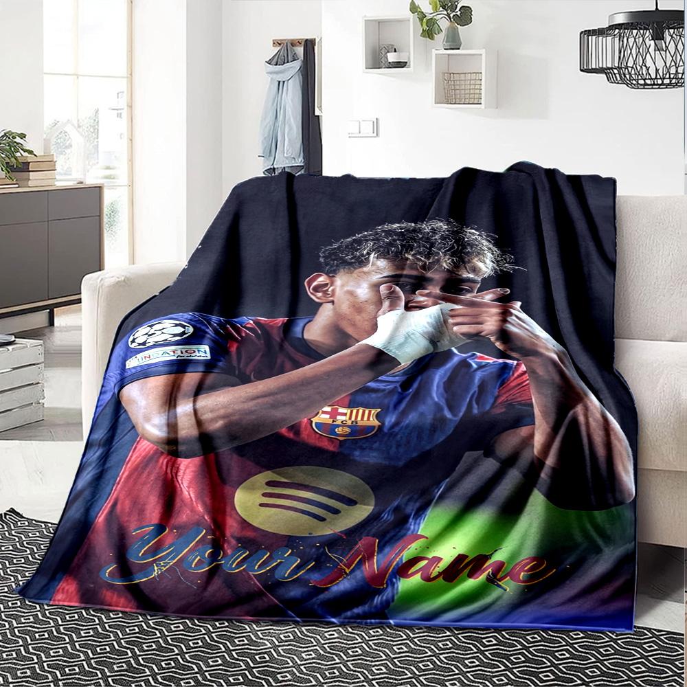 Yamal Personalized Name Blanket Multi-purpose Customizable Blanket Comfortable Perfect for Bed Couch Office Chair Home Decor for All Occasions