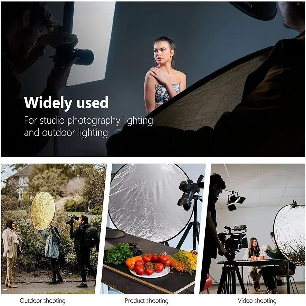 Portable 5 In 1 Collapsible Photography Reflector Light Diffuser With Carry Bag 60 80 110cm Outdoor Studio Photo Video Shooting Hardware Accessory
