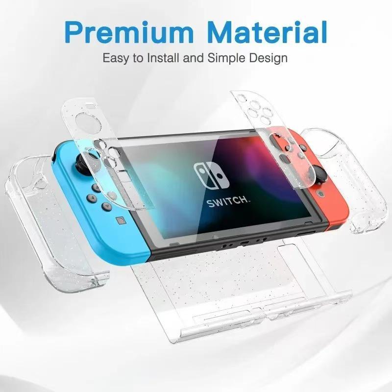Прозрачный кристальный блестящий защитный чехол для Nintendo Switch