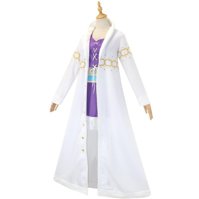 Косплей костюм Робин из One Piece, куртка с меховым воротником, полный комплект косплей костюма Николь Робин