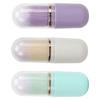 3pcs Nail Dust Cleansing Brush Soft Hair Comfortable Grip Loose Powder Brush with Cover White Purple Green