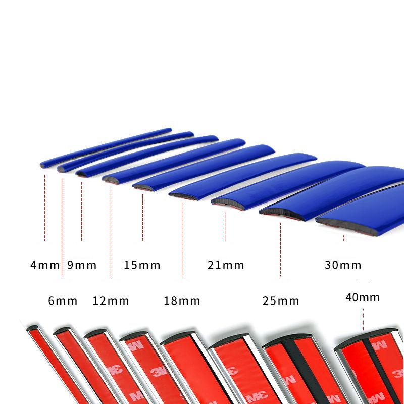 Синий автомобильный протектор для украшения окна ПВХ-полоска хромированный стиль автокрай окна хромированный молдинг отделка полосы автомобили