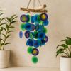 Wind Chime Cross Green Purple Driftwood