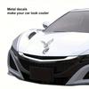1pc Silver Eagle Shaped Car Ornament with Waterproof Self-adhesive and Rustproof Engine Hood Eagle Stand, Chrome Plated Car Decoration