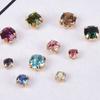 100Pcs Colorful Glass Crystal Gold Claw 3/4/ 5Mm Sew On Rhinestone Beads Garment