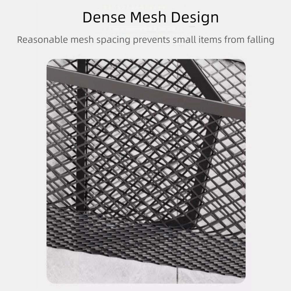 Large Capacity Vegetable Fruit Storage Rack Carbon Steel Seasoning Storage Organizer Bathroom