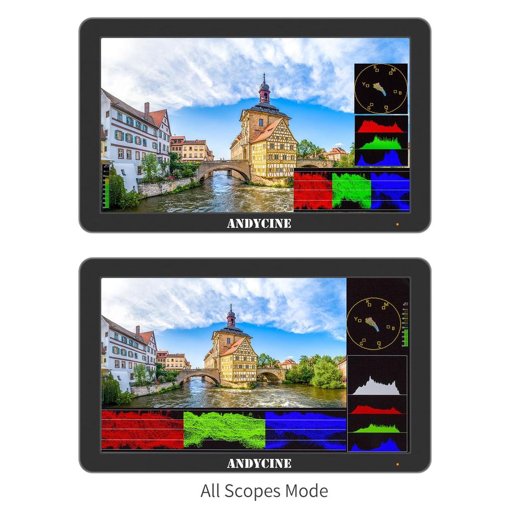 ANDYCINE T6 6-дюймовый видеомонитор для зеркальных камер, разрешение 1920x1080, прочный алюминиевый корпус, накамерный 4K HDMI монитор, полная осциллограмма, 3D LUT (Кейс для переноски
