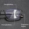 Square Multifocal Progressive Reading Glasses Men Fashion With Diopters Anti-glare Computer Eyeglasses Women UV400