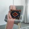 Southwestern Navajo Kilim Pillow Cover, Blue Red Geometric Bohemian Tribal Home Decor (No Insert)