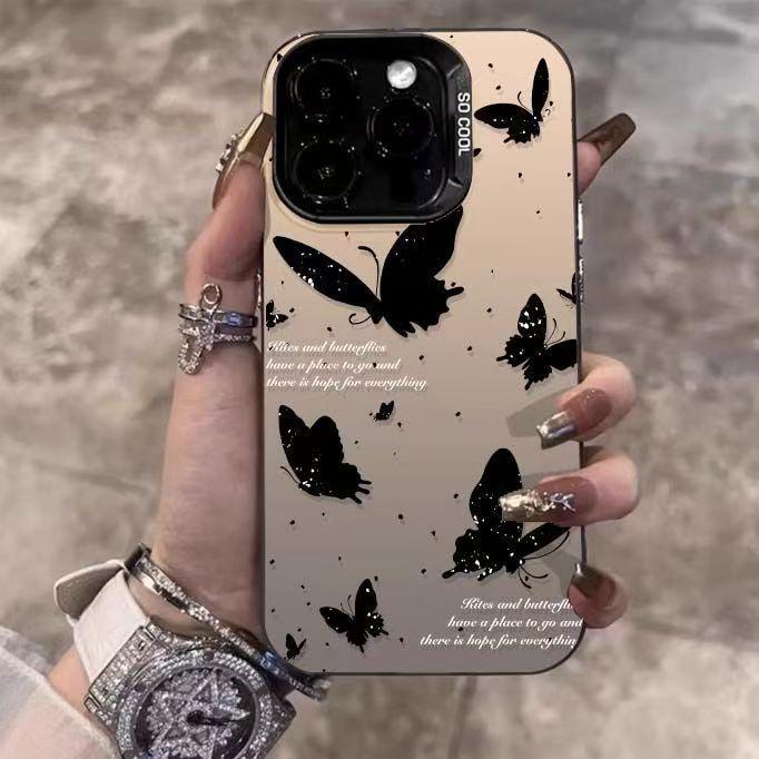 Чехол для iPhone 'Порхающие бабочки': Совместимо с iPhone 13 Pro Max, 14, 15, 16 Pro, 17 - Защита от падений
