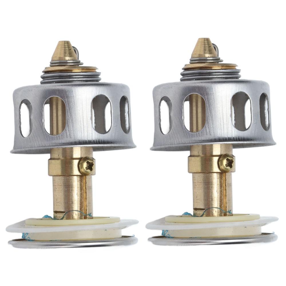 2 Pack Stainless Steel Sink Stopper Drain Filter Push Bounce Sink Drain Sink Strainer Kitchen