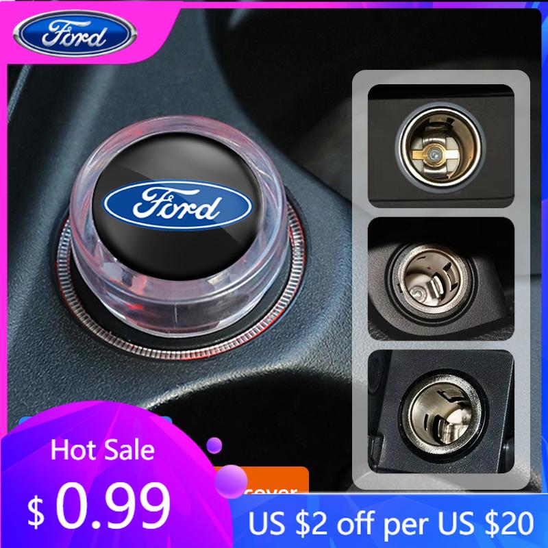 Car Sticker Car Cigarette Lighter Cover Dust Cover Accessories For Ford S MAX Ranger Focus Fiesta Mondeo Kuga Mustang Escort KA