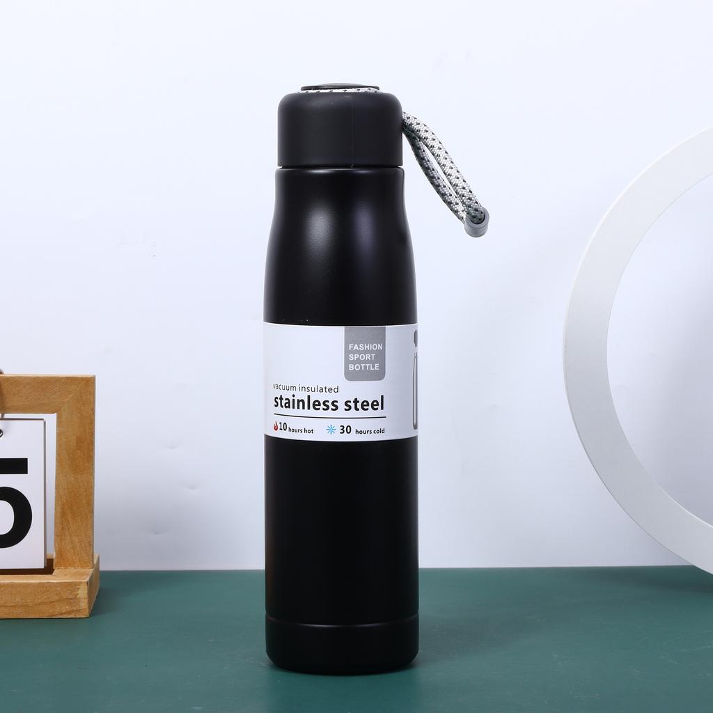 Stainless steel vacuum thermos cup large capacity portable kettle with lifting rope sports kettle