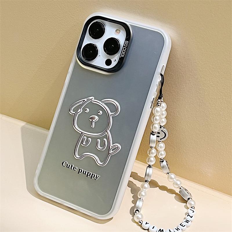 Чехол Zhitai для iPhone 16 Pro: Матовый лазерный дизайн с браслетом для Apple 14 Pro и Huawei Mate 60.