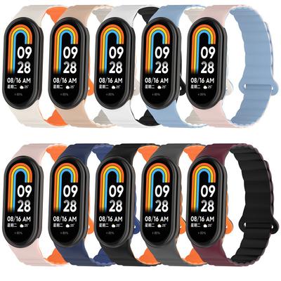 Магнитный ремешок-петля для браслета Xiaomi Mi Band 9, силиконовый сменный браслет для умных часов Mi Band 8, ремешок Correa
