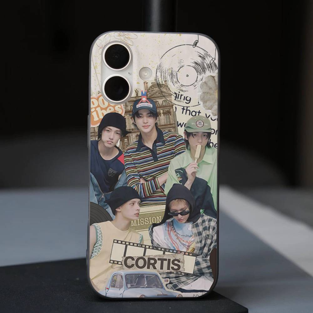 Музыкальная K-pop Чехол для телефона C-CORTIS с гофрированной полоской Для IPhone 17 16 15 14 13 12 11 Pro Max Plus Pro Ударопрочный Чехол