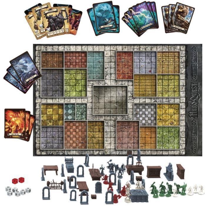 Heroquest Système de Jeu, Jeu d'aventures fantastiques styles donjon, Jeu de société, A partir de 14 Ans, 2 à 5 Joueurs