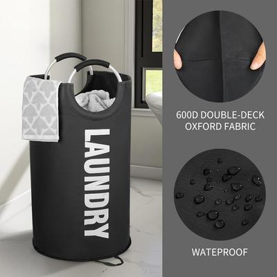 Корзина для белья 90 л из Оксфордской ткани, сумка для белья с мягкой ручкой-подушкой, большая складная корзина для грязного белья для ванной комнаты, общежития