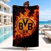 Пляжное полотенце Borussia fcfc, Быстросохнущее, Легкое в уходе, Подходит как для фитнеса, так и для пляжного отдыха, Спортивная необходимость
