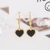Ретро Роскошные Серьги с Черным Сердцем: Серьги-пусеты премиум-класса, легкие, подвесные, с уникальным дизайном