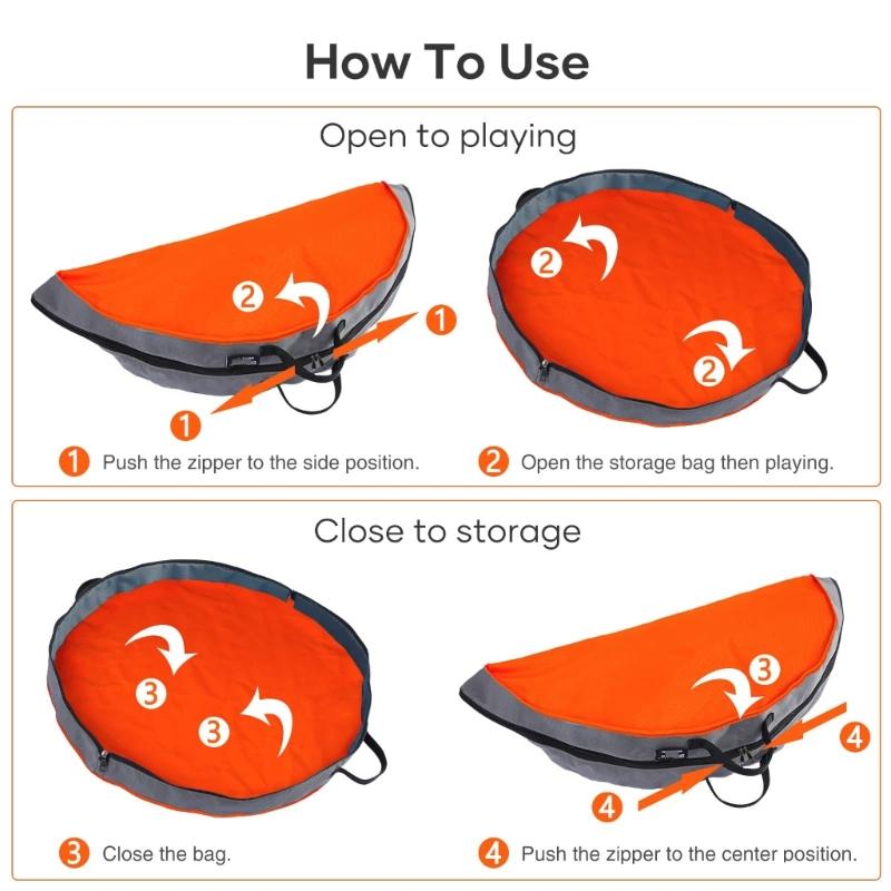 Reusable Polyester Kids Activity Mat Zippers Closure Storage Organizers Safe For Building Block Craft Picnics