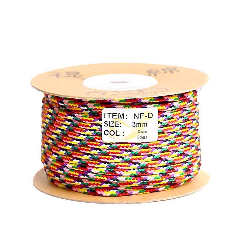 Пятицветный плетеный шнурок для браслета: Нить Ваджра из нефрита для Вэньвань, буддийских бусин, бодхи «Звезда и Луна» и бисерных нитей