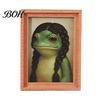 Decorative Animal Magnet Abstract Frog Refrigerator Magnet, Framed Hairstyle Fridge Kitchen Appliance Decor Home Office Decoration Party Favors Frame