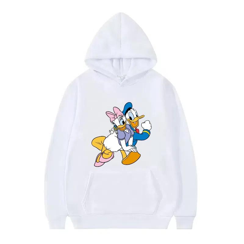 Disney Mickey Mouse Pattern Woman Streetwear Loose Black Winter Tops Clothes Pullovers Ladies Cheap Y2k Hoodies Men Sweatshirts