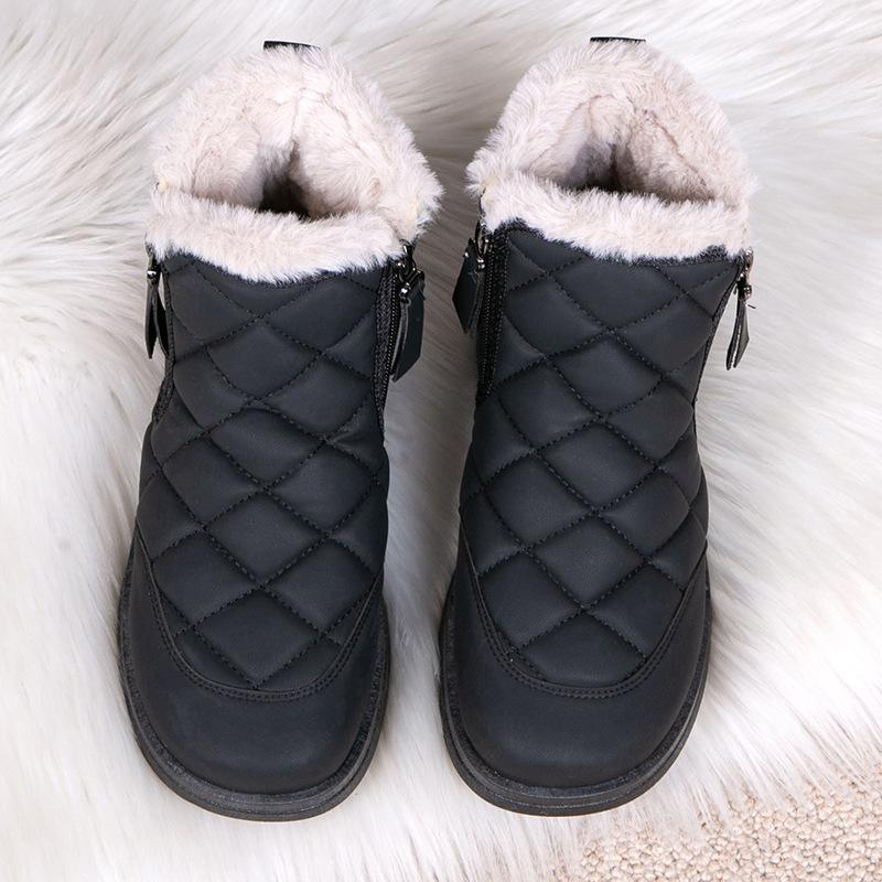 Зимние ботинки 2025 Новые Зимние Женские Хлопковые Ботинки с Толстым Флисом Теплые и Нескользящие