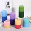 Classic European Colored Cylindrical Candle Home Odorless Romantic Wedding Hotel Decorative Pole Wax