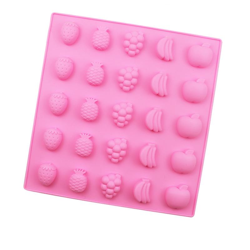 Baking Mold 25pcs Fruit Silicone Chocolate Mold DIY DIY Jelly Mousse Mold