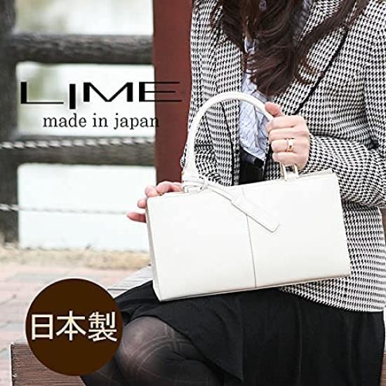 LIME, сделано в Японии, формальная сумка L1278, белая женская сумка из натуральной кожи, водоотталкивающая, сделано в Японии, формальная лаймовая сумка
