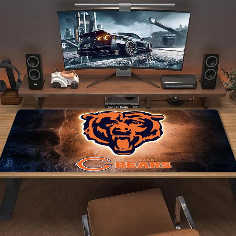 Коврик для мыши Chicago Bears Цветной Большой коврик для игровой поверхности стола Нескользящий Коврик для ноутбука и планшета XXL Коврик для мини-ПК С заблокированным краем